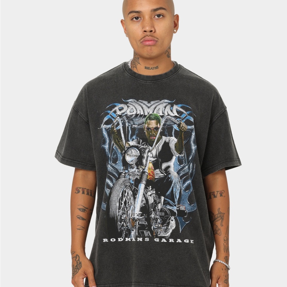 Rodman Brand Rodman’s Garage Premium T-Shirt Black Wash